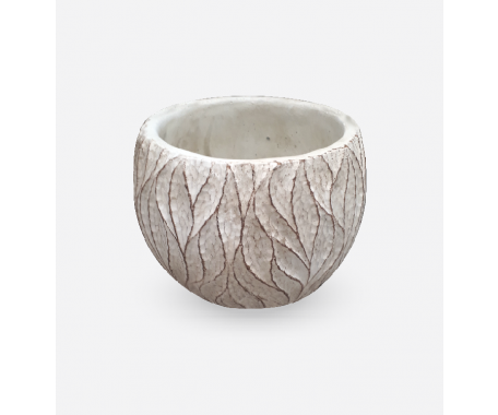 Ceramic Clay Round White 13x15