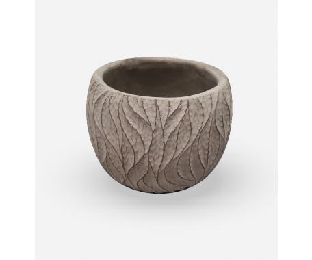 Ceramic Clay Round Brown 13x15
